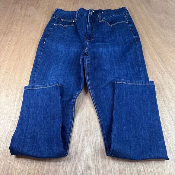 Seven7 Tummyless High Rise Skinny Jeans Dark Wash Women’s Size 14 Stretch - Picture 1 of 5